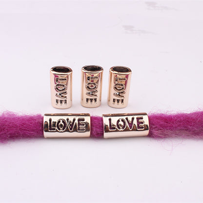 Hollow LOVE Acrylic Beads 20mm CCB Plastic Gold Metallic 100pcs 5