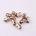 Metallic Tube Acrylic Beads 15mm Hollow Swirl Design 100pcs 5
