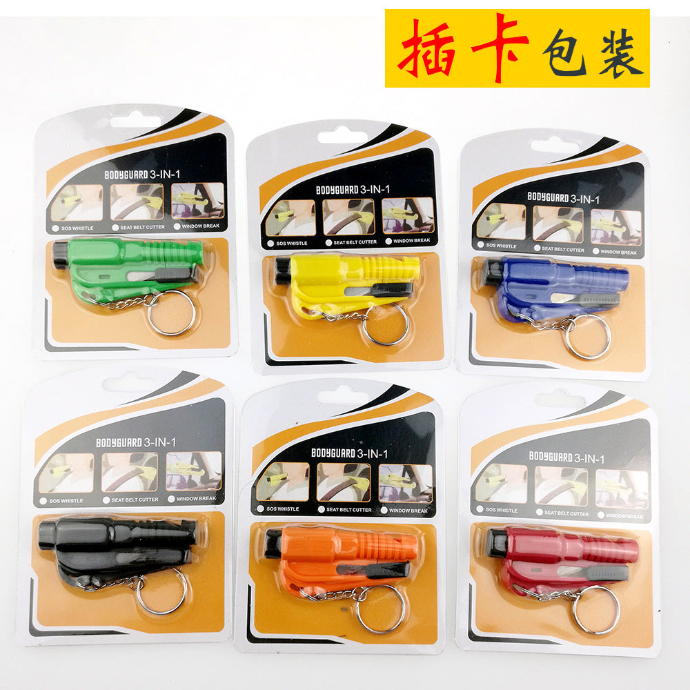 Multi Function Safety Keychain 3 in 1 Window Breaker Seatbelt Cutter Whistle 7