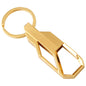 Men's Leather Keychain with Polished Metal Clip and Carabiner Hook 8