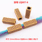 Striped Acrylic Beads Wood Imitation Plastic Dreadlock Style 100pcs 10