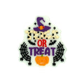 Silicone Focal Beads Halloween Trick Or Treat Circle Badge Stars 20pcs