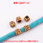 Striped Acrylic Beads Wood Imitation Plastic Dreadlock Style 100pcs 18