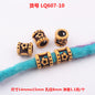 Striped Acrylic Beads Wood Imitation Plastic Dreadlock Style 100pcs 14
