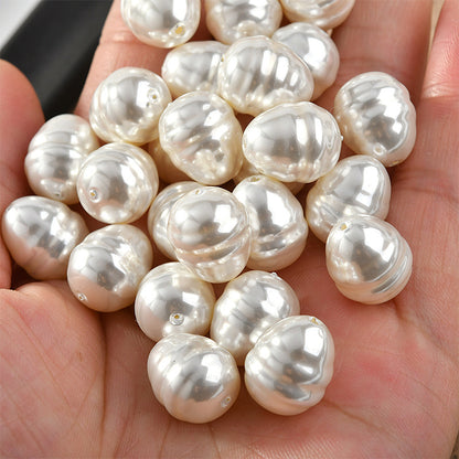 Imitation Pearl Thread Shaped Acrylic Beads 14mm 10pcs 3