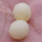 Imitation Bodhi Lotus Resin Beads 17mm Milky Yellow 10pcs 5