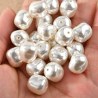 Imitation Pearl Thread Shaped Acrylic Beads 14mm 10pcs 4