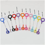 Beadable Retractable Badge Reel Watch Glow In The Dark Silicone Case Easy Pull Buckle