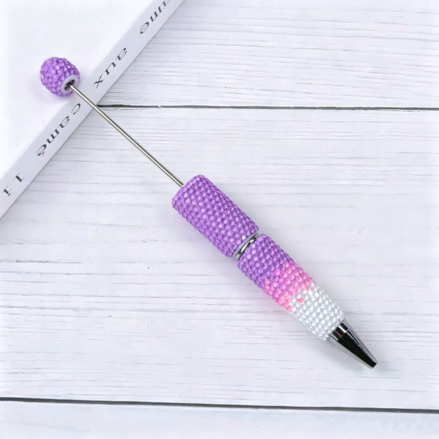 Creative DIY Candy Color Matching Rhinestones Beadable Pen 19