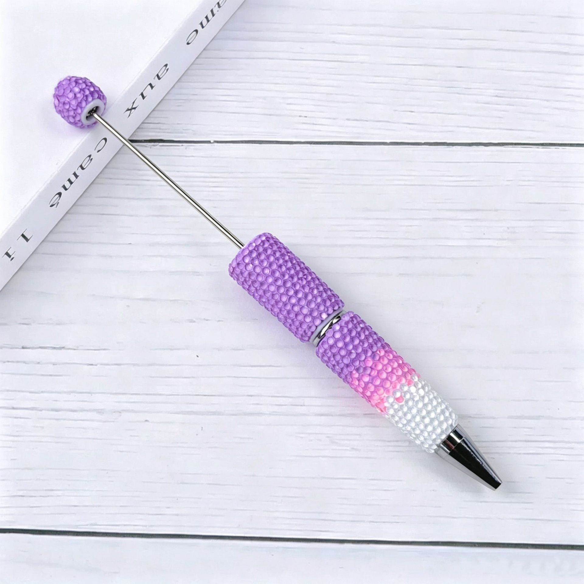 Creative DIY Candy Color Matching Rhinestones Beadable Pen 19