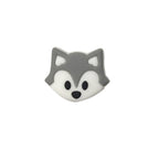 Silicone Focal Beads Fox Face Pastel Colors 20pcs 3