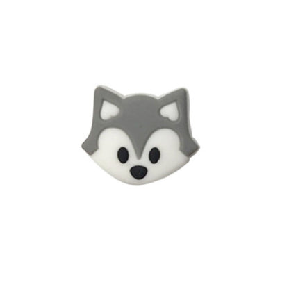 Silicone Focal Beads Fox Face Pastel Colors 20pcs 3