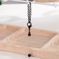 Beadable Keychain Mini Metal Bar Colorful Pendant 8 Centimeters - Black
