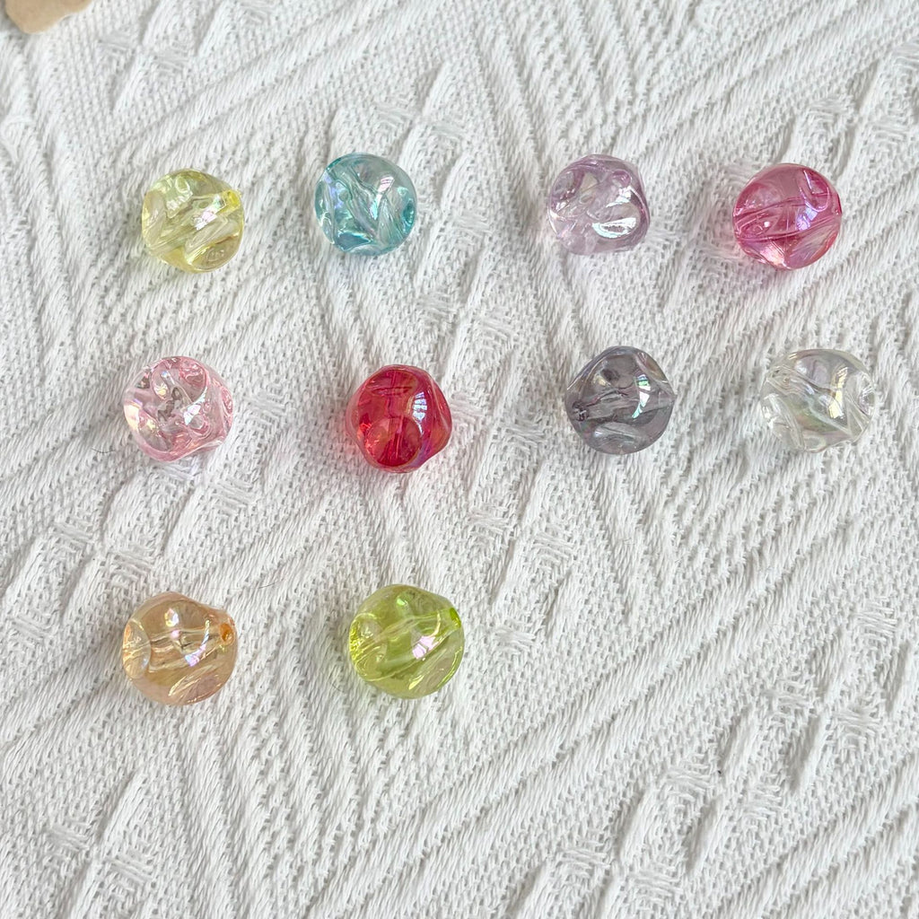 Transparent Iridescent Fig Shaped Acrylic Beads 15mm 50pcs 3