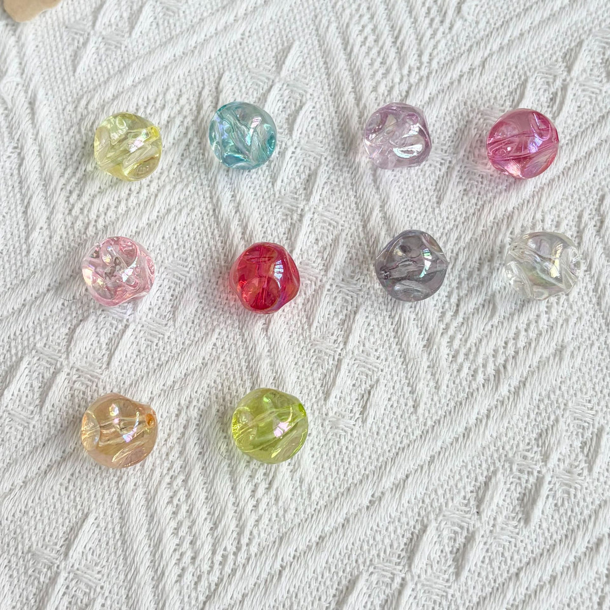 Transparent Iridescent Fig Shaped Acrylic Beads 15mm 50pcs 3