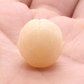 Imitation Bodhi Lotus Resin Beads 17mm Milky Yellow 10pcs