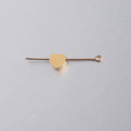 Stainless Steel Heart Metal Beads 8mm Smooth Flat Color Retaining 5pcs 6