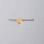 Stainless Steel Heart Metal Beads 8mm Smooth Flat Color Retaining 5pcs 6
