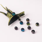 Electroplated Round Lampwork Glass Beads 12mm Japanese Style