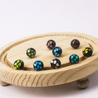 Electroplated Round Lampwork Glass Beads 12mm Japanese Style 3