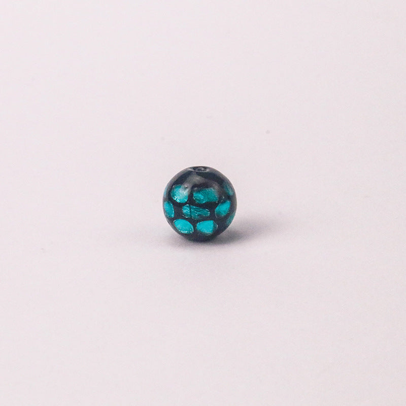 Electroplated Round Lampwork Glass Beads 12mm Japanese Style 8