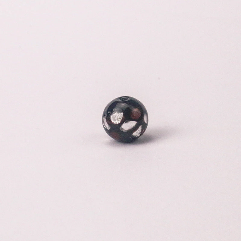 Electroplated Round Lampwork Glass Beads 12mm Japanese Style 9