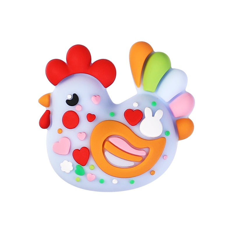 Silicone 3D Focal Beads Easter Bunny Chick Easter Egg Rabbit 20Pcs 23