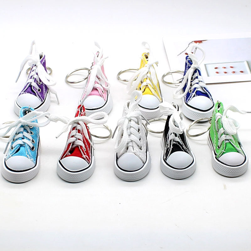 Canvas Shoe Keychain Mini Sneaker Cotton Cloth Multiple Colors 3
