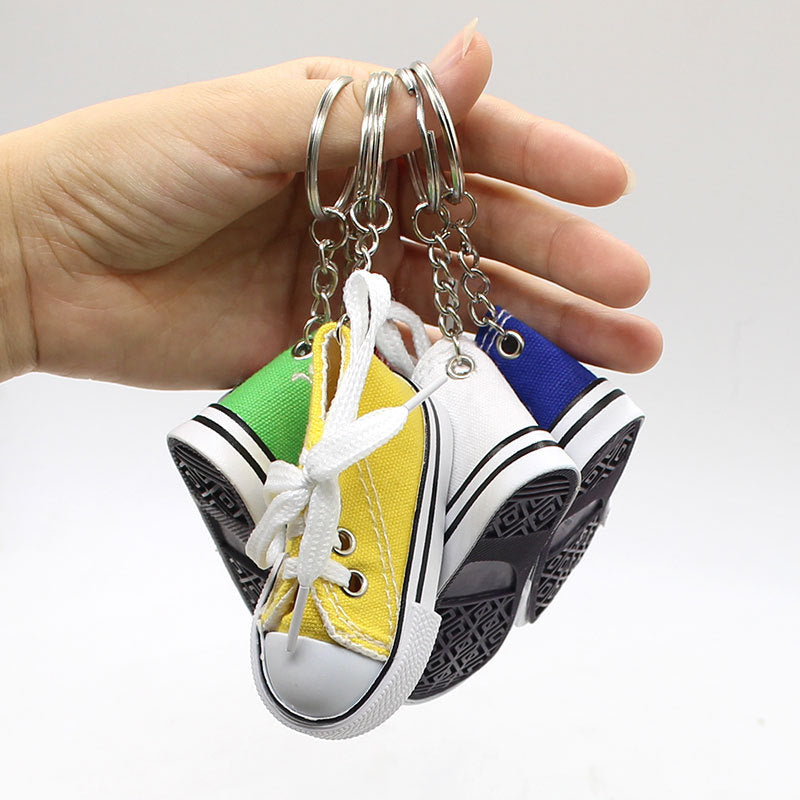 Canvas Shoe Keychain Mini Sneaker Cotton Cloth Multiple Colors 5
