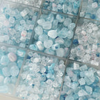 Imitation Jade Glacier Blue Acrylic Beads Smooth Nature Shapes 10g 2