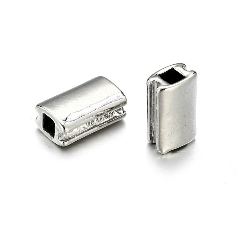 Tube Metal Beads 10*6mm Smooth Zinc Alloy 1pc 5