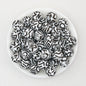 15mm Black and White Printed Round Silicone Beads 50pcs 7