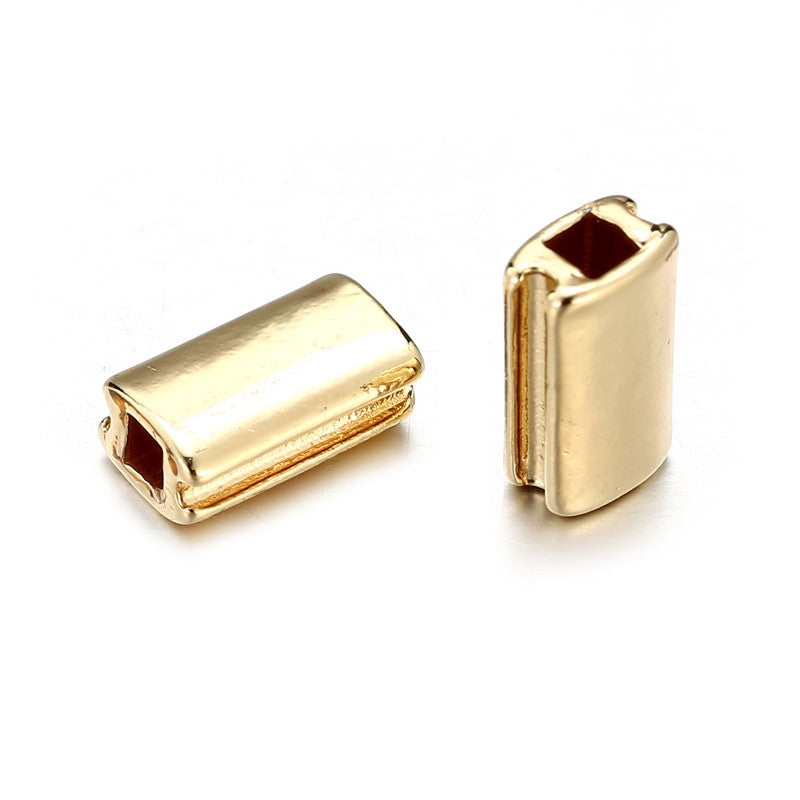 Tube Metal Beads 10*6mm Smooth Zinc Alloy 1pc 2