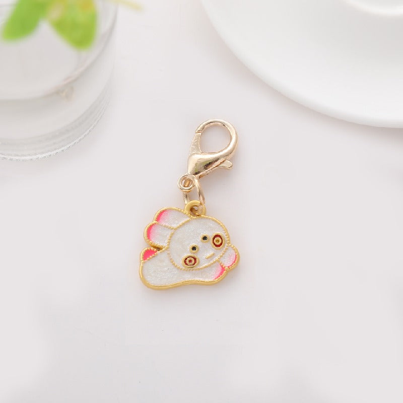 Enamel Astronaut Keychain Metal Zinc Alloy Space Theme Charm 30