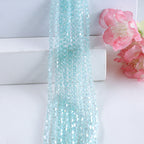 Seed Diamond Glass Beads 4mm Transparent Pastel Colors 10Strands 6