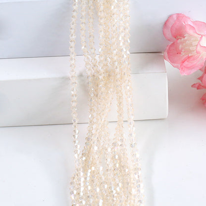 Seed Diamond Glass Beads 4mm Transparent Pastel Colors 10Strands 16