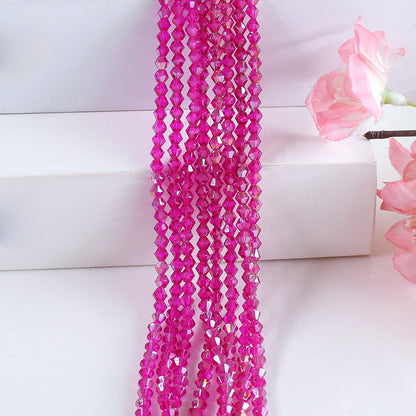 Seed Diamond Glass Beads 4mm Transparent Pastel Colors 10Strands 10