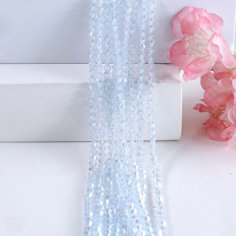 Seed Diamond Glass Beads 4mm Transparent Pastel Colors 10Strands 3