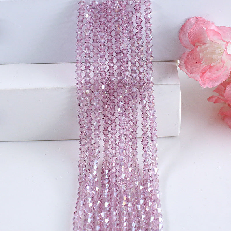 Seed Diamond Glass Beads 4mm Transparent Pastel Colors 10Strands 11