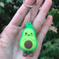 Soft Rubber Avocado Keychain Cute Fruit Charm Green 10