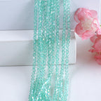 Seed Diamond Glass Beads 4mm Transparent Pastel Colors 10Strands 4
