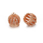 Brass Ornate Crown Metal Beads 13mm Cubic Zirconia 10pcs 2