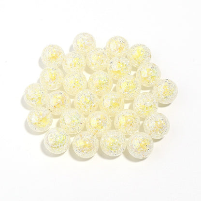 Crackle Round Acrylic Beads 16mm Pastel Mixed Colors 10pcs 12