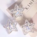 Alloy Double-Sided Five Point Star Beads with Rhinestones 2pcs 6