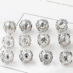 Constellation Metal Beads 11mm Silver Tone Large Hole 1pc 2