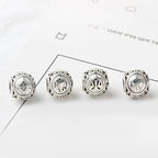 Constellation Metal Beads 11mm Silver Tone Large Hole 1pc 4
