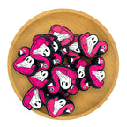 Silicone Focal Beads Halloween Ghost Sitting on Flamingo Float 2