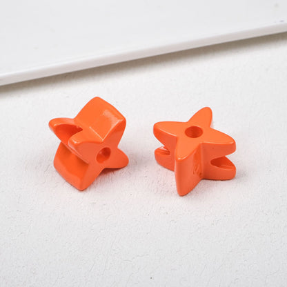 Glossy Clover Shaped Acrylic Beads 25x24x14mm Hole 6mm 20pcs 10