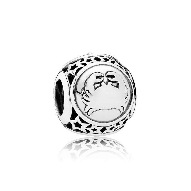 Constellation Metal Beads 11mm Silver Tone Large Hole 1pc 8