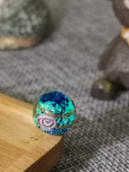 Lampwork Glass Beads Round 8-14mm Glow In The Dark Rose Pattern 1pc 6